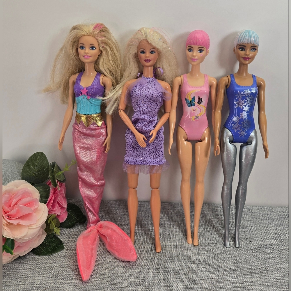 Vintage Barbie Doll Lot Of 4 Mattel 1990s